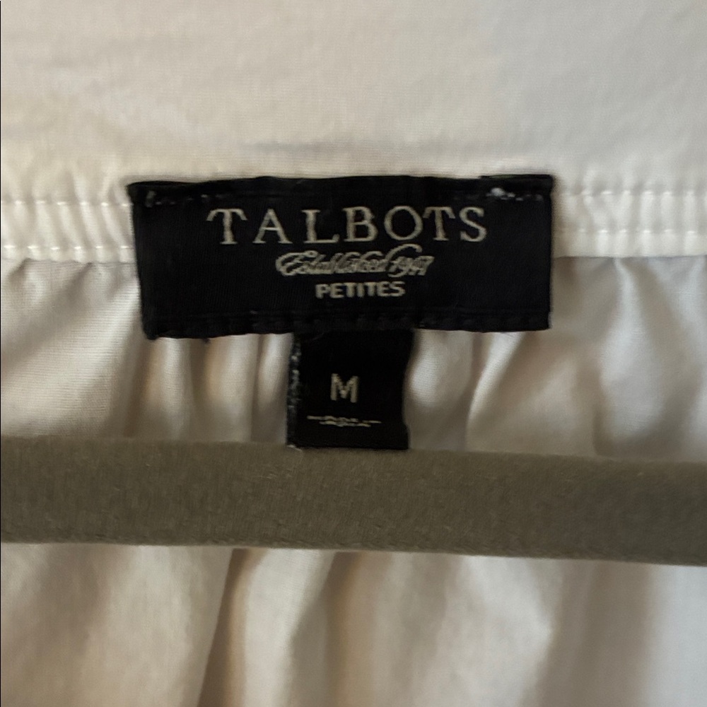 Talbots Cream Button-Front Top - Picture 2 of 6